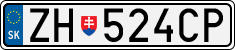 License plate of Slovakia, Cars