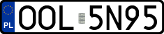 License plates of Poland, Regular car plates