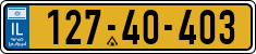 License plate of Israel, Regular plates