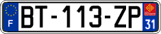 French license plate, SIV (ordinary)
