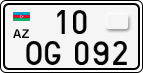 License plate of Azerbaijan, Cars