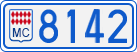 License plate of Monaco, Cars