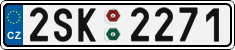 License plate of the Czech Republic, Cars (2001)