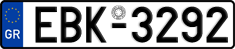 License plate of Greece, Cars