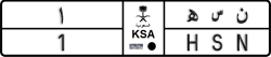 License plate of Saudi Arabia, Cars