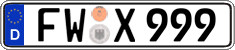 German license plate, Regular plates