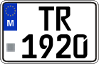 License plate of Malta, Trailers (TR 123(4))