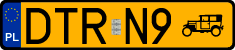 License plates of Poland, Oldtimers