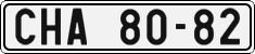 License plate of the Czech Republic, Cars (1960)
