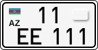 License plate of Azerbaijan, Cars