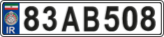 License plate of Iran, License plates for driving abroad (2015)