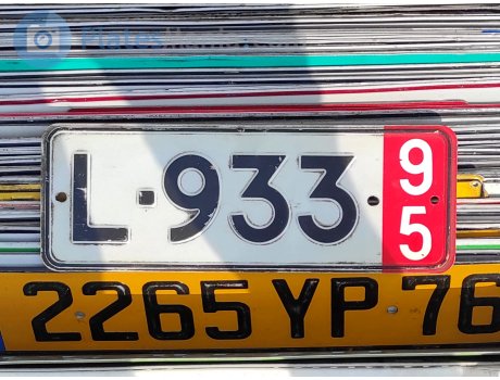 L-933, License plate without vehicle