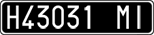 License plate of Italy, Cars (1927 year series)