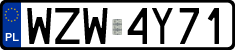 License plates of Poland, Regular car plates