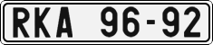 License plate of the Czech Republic, Cars (1960)