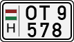 license plates of Hungary, Oldtimers (1990)