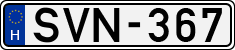 license plates of Hungary, Cars (1990)