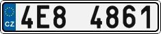 License plate of the Czech Republic, Cars (2001)