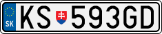 License plate of Slovakia, Cars