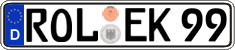 German license plate, Regular plates