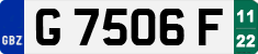 License plate of Gibraltar, Temporary