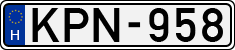 license plates of Hungary, Cars (1990)