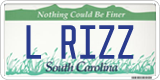 South Carolina, Vanity Plates
