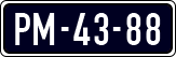 License plate of the Netherlands, Imported oldtimers (cars)