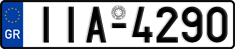 License plate of Greece, Cars