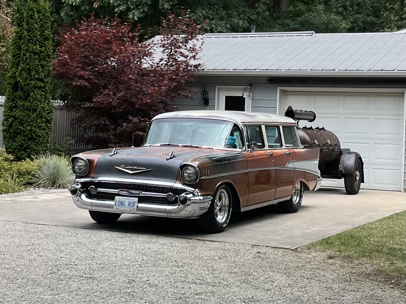 LONG RUF, Chevrolet 210 2nd gen 1957 5-door Station Wagon (2119-1062; A-body), 2nd facelift, 1956–1957