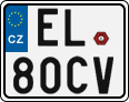 License plate of the Czech Republic, Electric vehicles