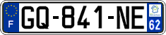French license plate, SIV (ordinary)