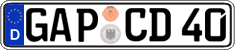 German license plate, Regular plates