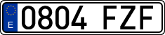 License plates of Spain, Ordinary (2000)