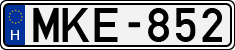 license plates of Hungary, Cars (1990)