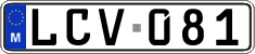 License plate of Malta, Regular plates (ABC 123)