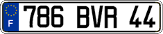 French license plate, FNI