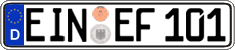 German license plate, Regular plates
