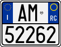 License plate of Italy, Motorcycles (1994 year series)