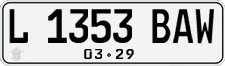 License plate of Indonesia, Regular plates