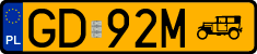 License plates of Poland, Oldtimers