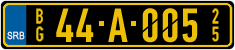 License plate of Serbia, Diplomatic