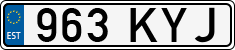 License plate of Estonia, Regular car plates