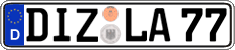 German license plate, Regular plates