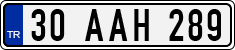 License plate of Turkey, Regular plates