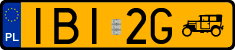 License plates of Poland, Oldtimers