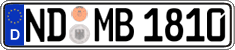 German license plate, Regular plates