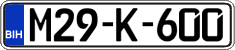 License plate of Bosnia and Herzegovina, Regular plates