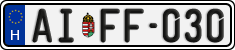 license plates of Hungary, Regular plates (2022)