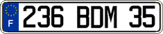 French license plate, FNI